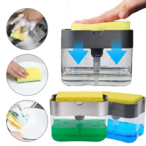 ২ ইন ১ স্পঞ্জ সোপ ডিসপেনসার 2-in-1 Sponge Soap Dispenser / Soap Dispenser with Sponge Holder